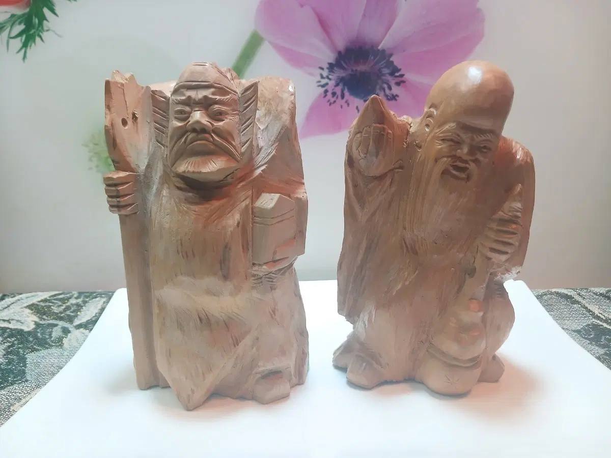 나무 인형 2개 세트