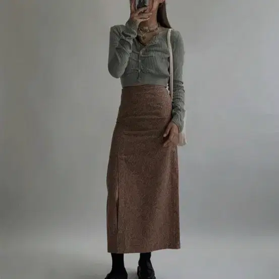 루루서울 스윗 페이즐 슬릿 스커트 핑크 S