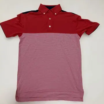 FootJoy 골프 셔츠 레드 네이비