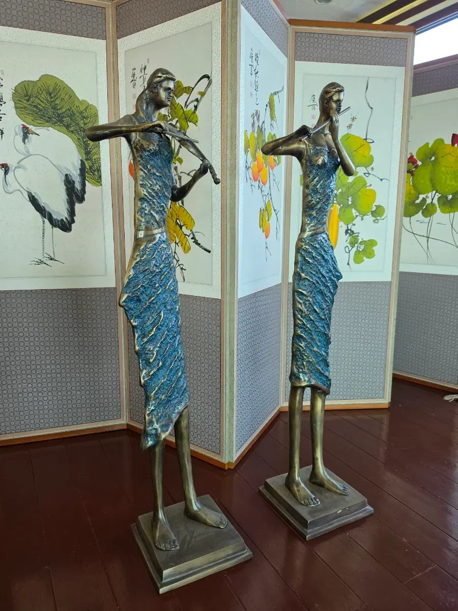 (설선오) 2중주 여인 브론즈 조각상