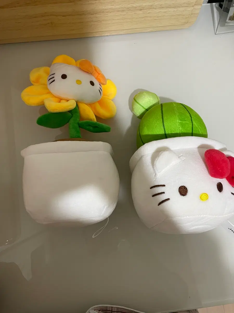 일괄)키티 봉제 화분 해바라기 선인장 인형