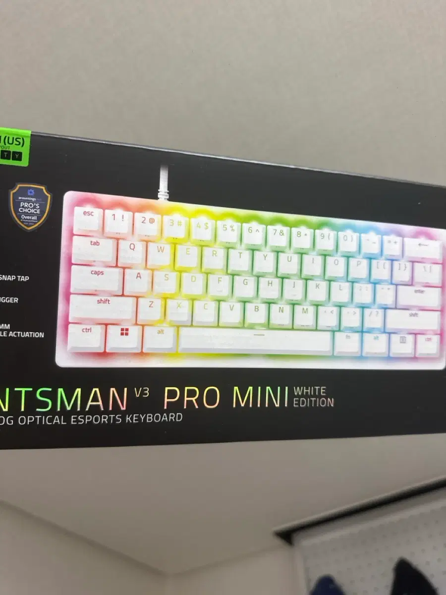 Razer 헌츠맨 V3 프로 미니 화이트 에디션 게이밍 키보드