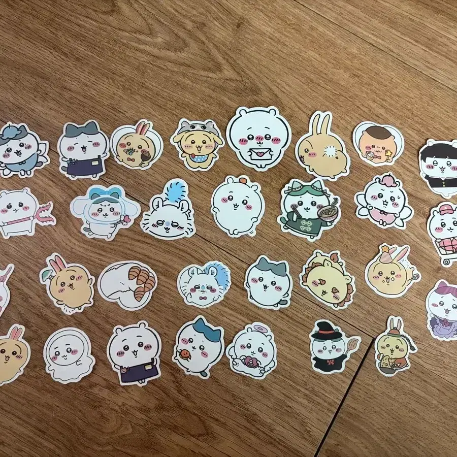 먼작귀 우사기 치이키와 하치와레 모몽가 스티커 일괄