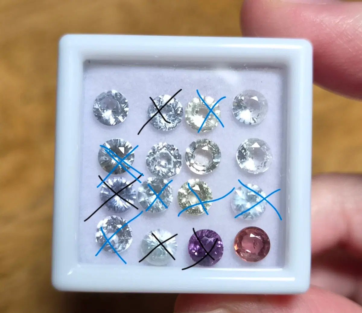 4.1mm 사파이어 세트 천연보석 원석 보석