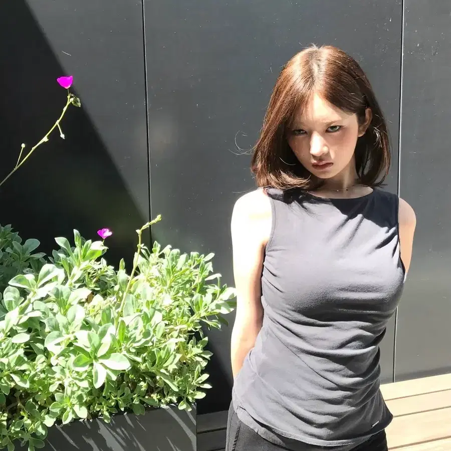 미세키 서울 레이어드 슬리브리스 레이 나시