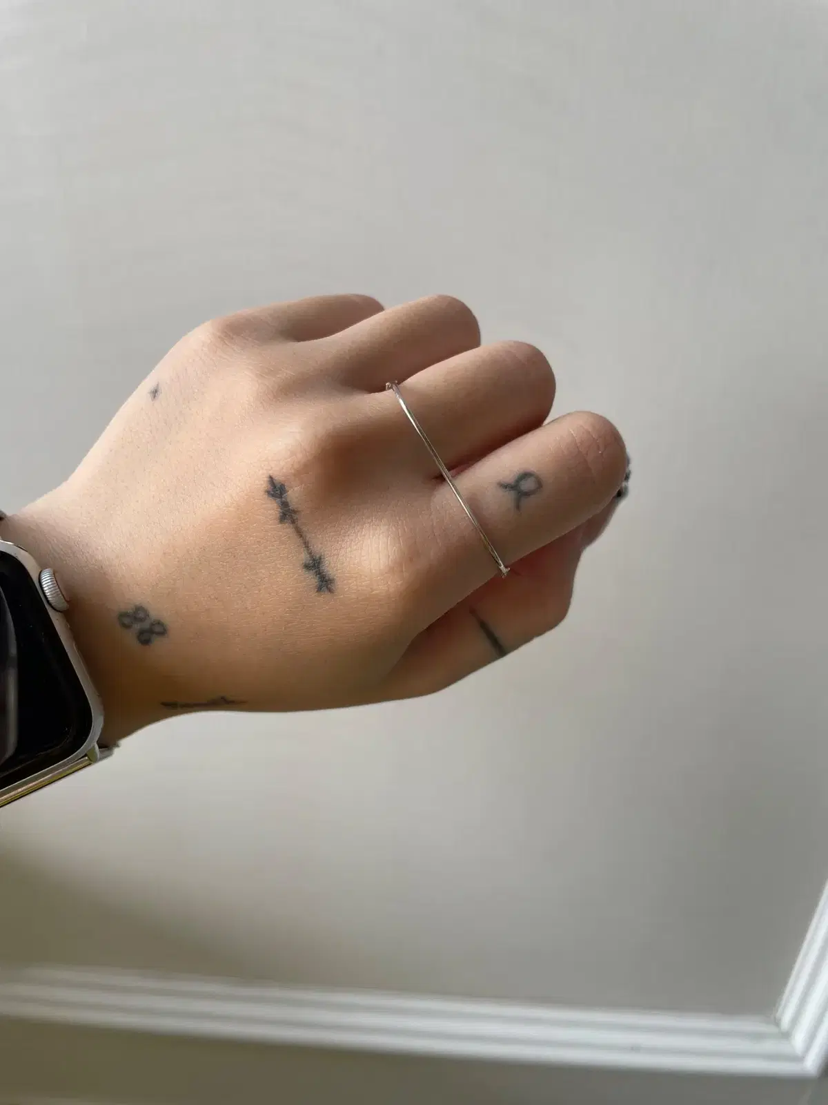 Beams 빔스 finger silver ring
