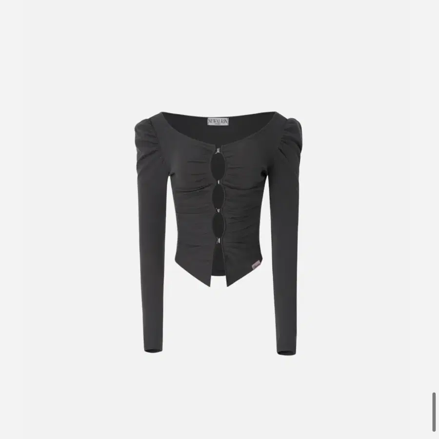뉴얼린 루비탑 Ruby Shirring Hook Cardigan