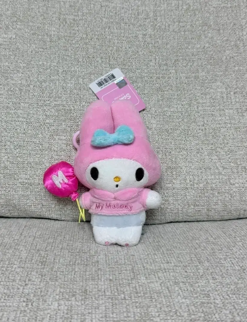 정품 산리오 마이멜로디 파티 풍선 키링 인형 가방고리 열쇠고리