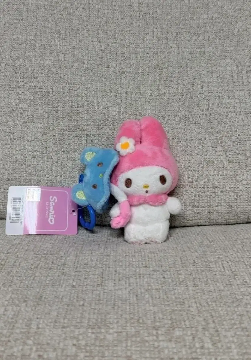 정품 산리오 마이멜로디 레인 비 우산 키링 인형