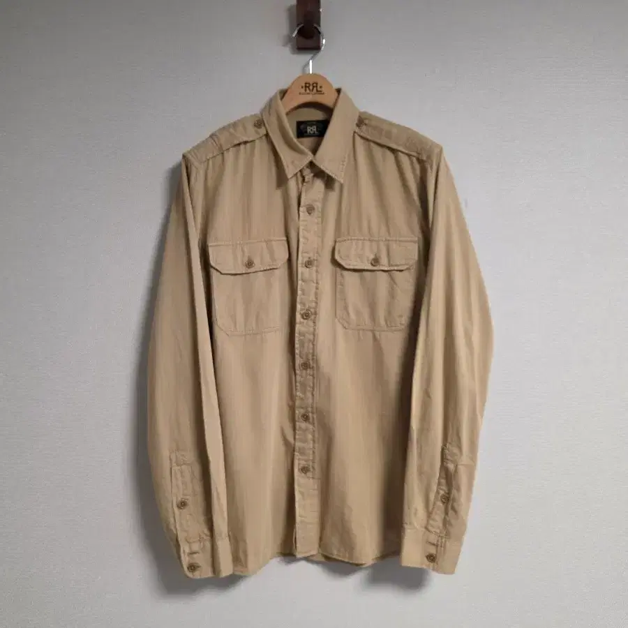 RRL 더블알엘 트윌 밀리터리 워크 셔츠 L