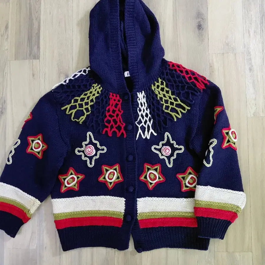 80s Issey Miyake 츠모리 치사토 니트 후드 가디건