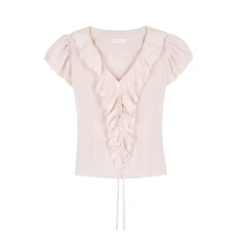 클리시어 Pink rosy chiffon blouse