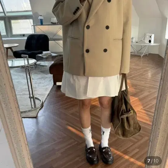 새상품) 샵페어리 에그이즈 에시드 자켓 가을 울 더블 자켓