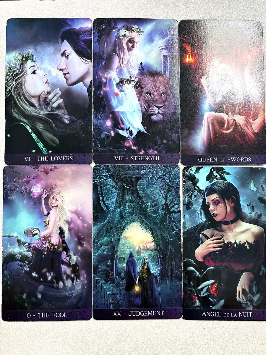 [정품] 프랑스 일러스트레이터 Alexandra V. Bach의 Tarot de la Nuit(타로 드 라 뉘) 타로카드