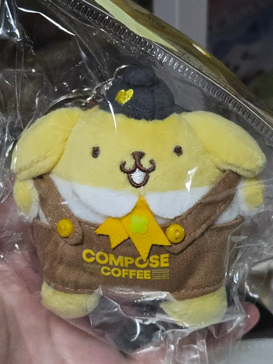 폼폼푸린 콤포즈커피 콜라보 인형 키링