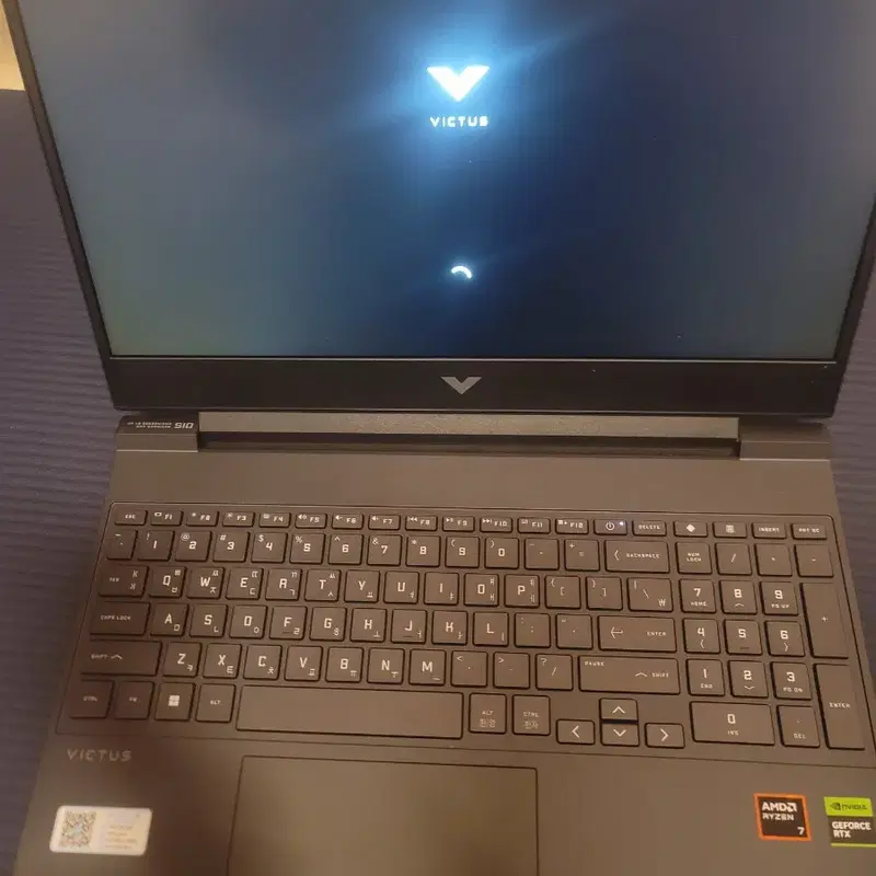 사용 횟수3회) hp 게이밍 노트북 8845hs rtx4060 ram/ssd 탈거