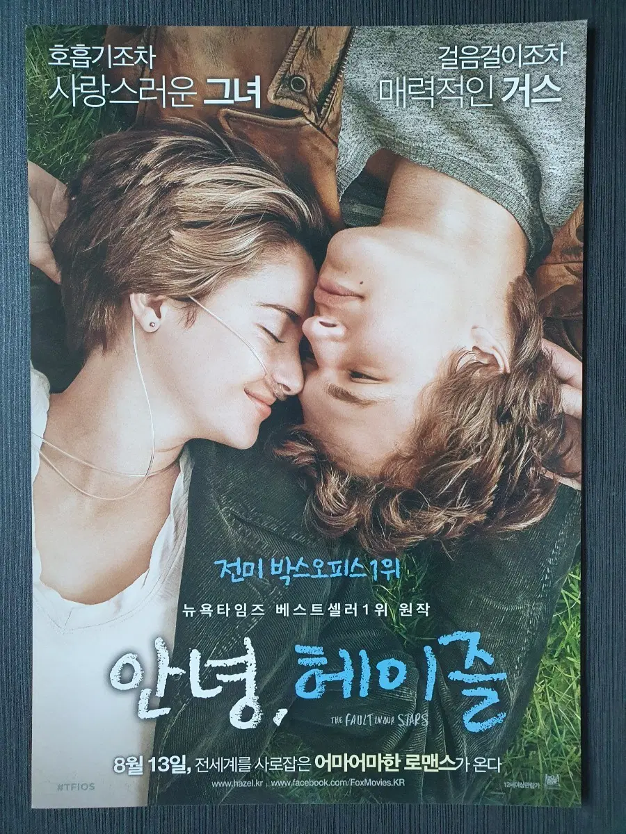 안녕 헤이즐 영화 전단지 팜플렛 A4