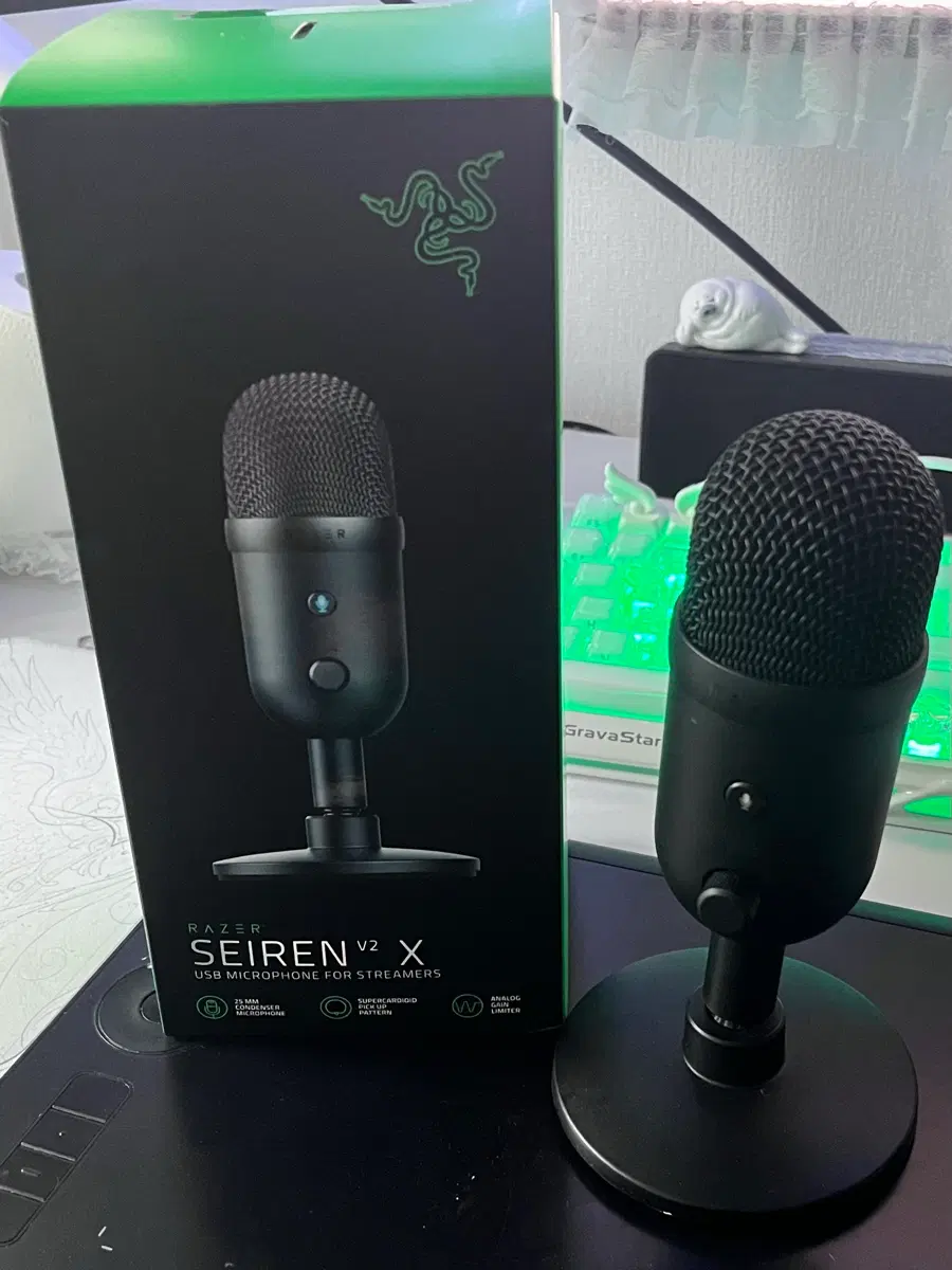 Razer Seiren V2 X 게이밍 마이크 / 레이저 세이렌 v2