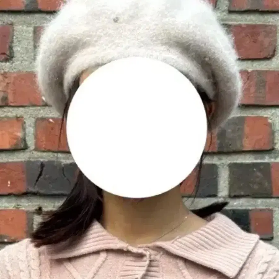 리즈리사 큐빅 핑크 베레모