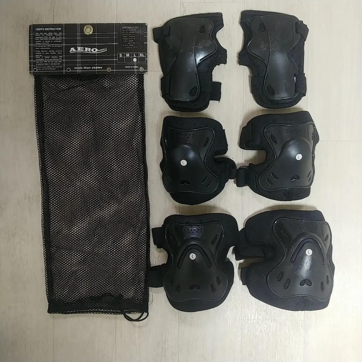 6개세트)))무릎팔꿈치손목보호대세트안전정비자전거인라인킥보드스노보드