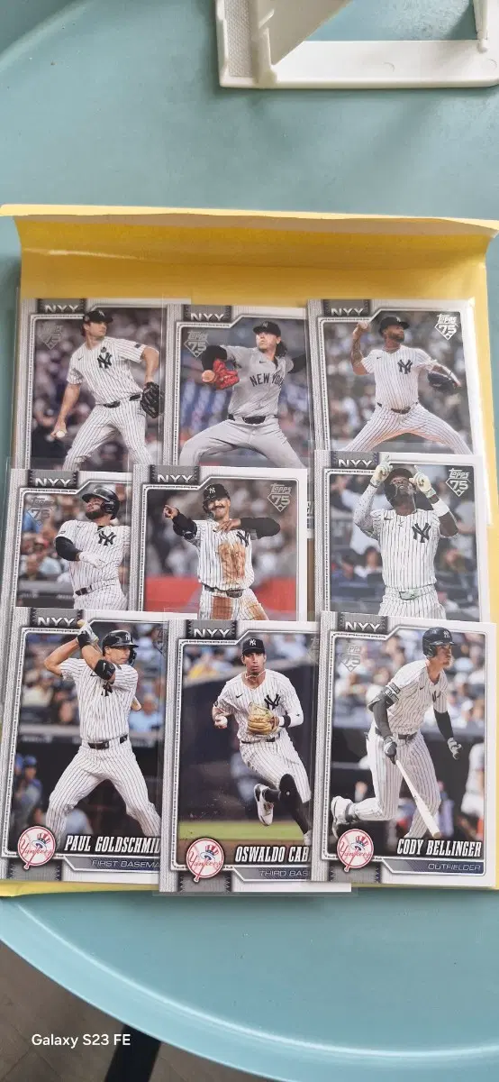MLB 2026 양키스 선수 카드 9장 일괄