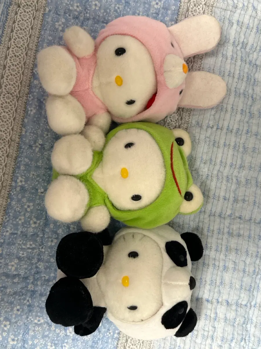 일괄 고전 키티 동물탈 인형 토끼 개구리 판다 헬로키티 인형