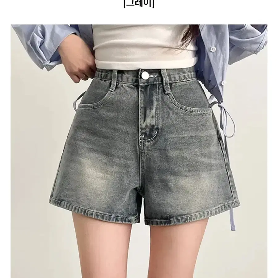 에이블리 청반바지 팔아요 (그레이)