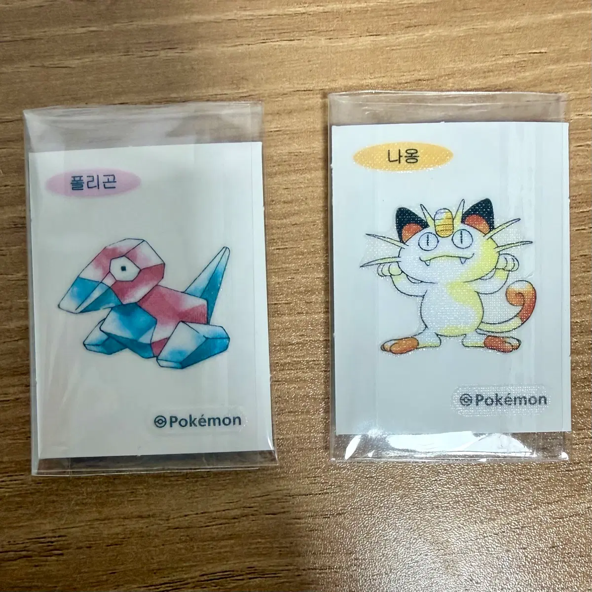 포켓몬 포켓몬스터 아트워크 띠부씰 스티커 띠부 폴리곤 나옹