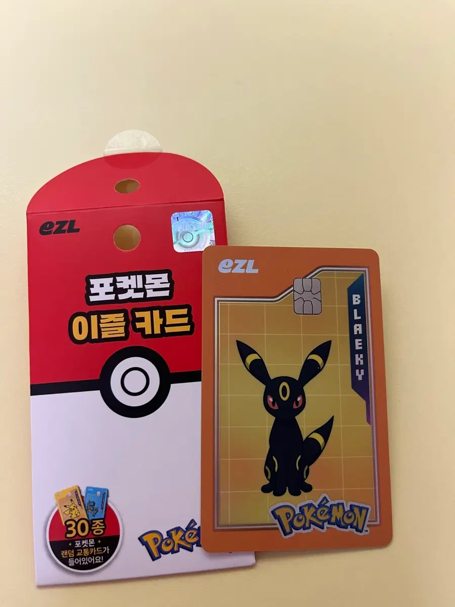 포켓몬스터 이블린 EZL 교통카드(블랙키)
