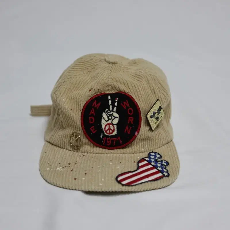 메이드원 made worn PEACE OUT 코듀로이 볼캡 os
