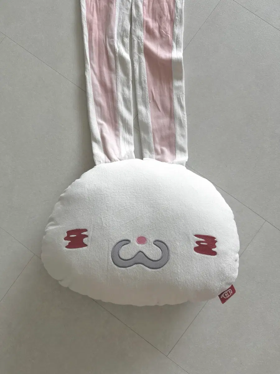 범용토끼 페이스 얼굴 쿠션 화이트