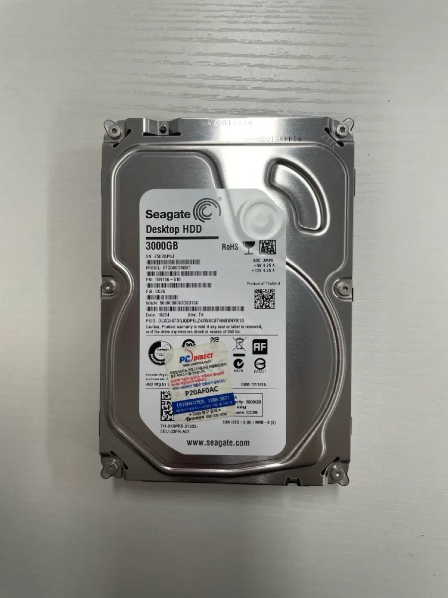 씨게이트 데스크탑 하드디스크 3000GB 3TB hdd