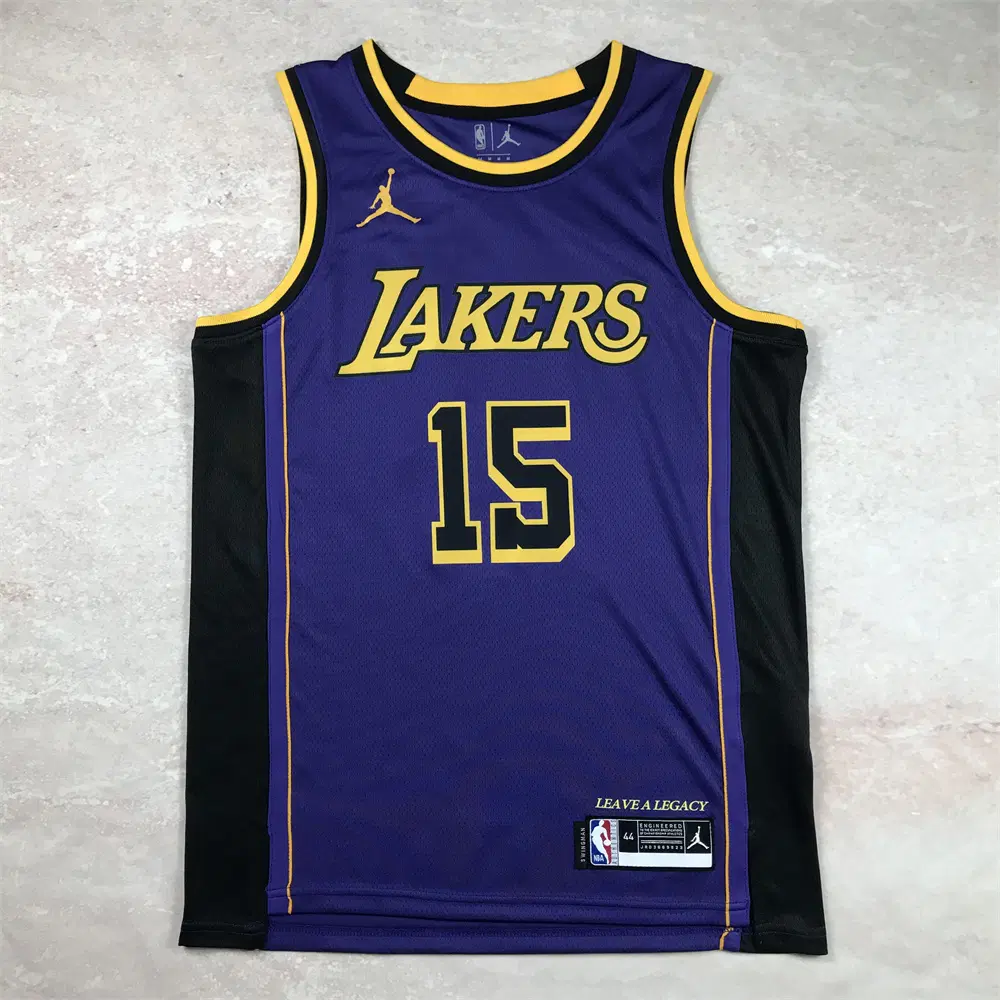 NBA 레이커스 REAVES 15번 조던 스테이트먼트 에디션 퍼플 농구 유니폼 남녀공용 저지