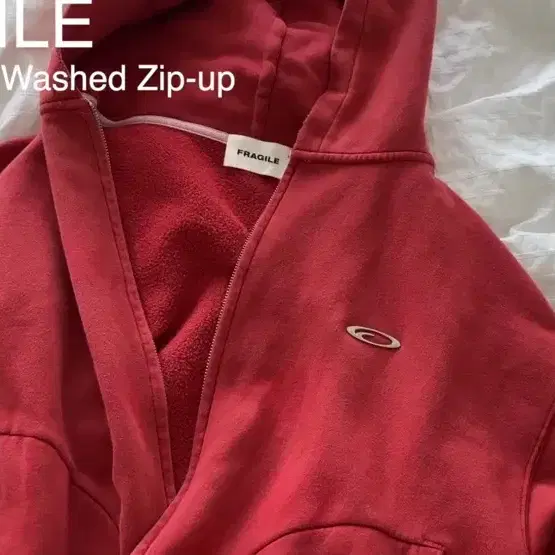 새상품) Fragile red washed zip up 후드집업