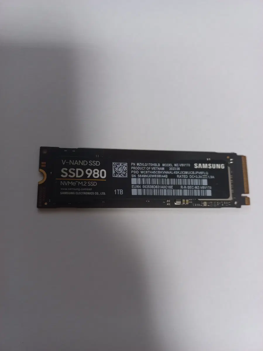 (보증기간 남음) 삼성 980 M.2 NVME SSD 1TB