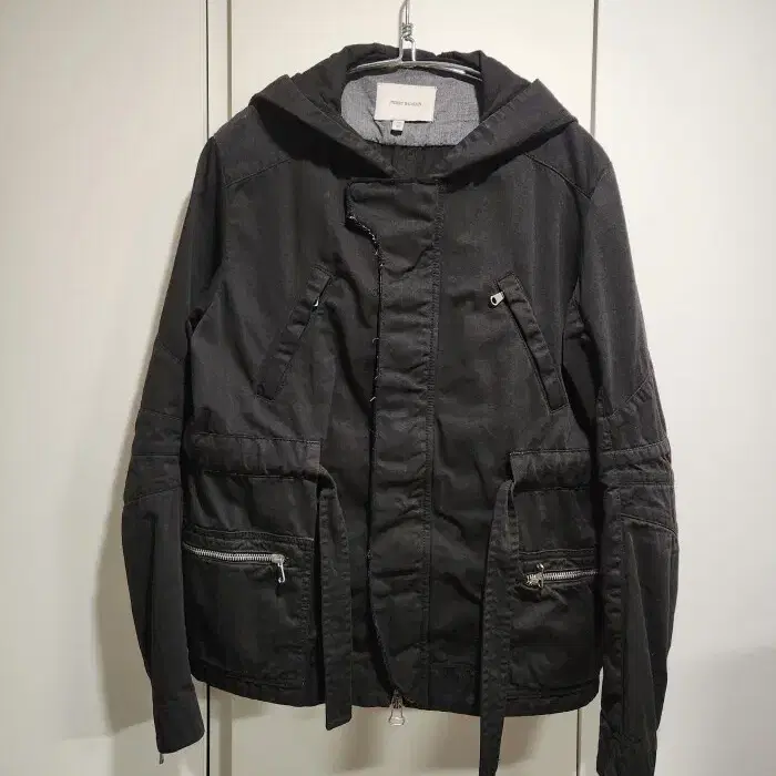 pierre balmain 바이커 후드자켓