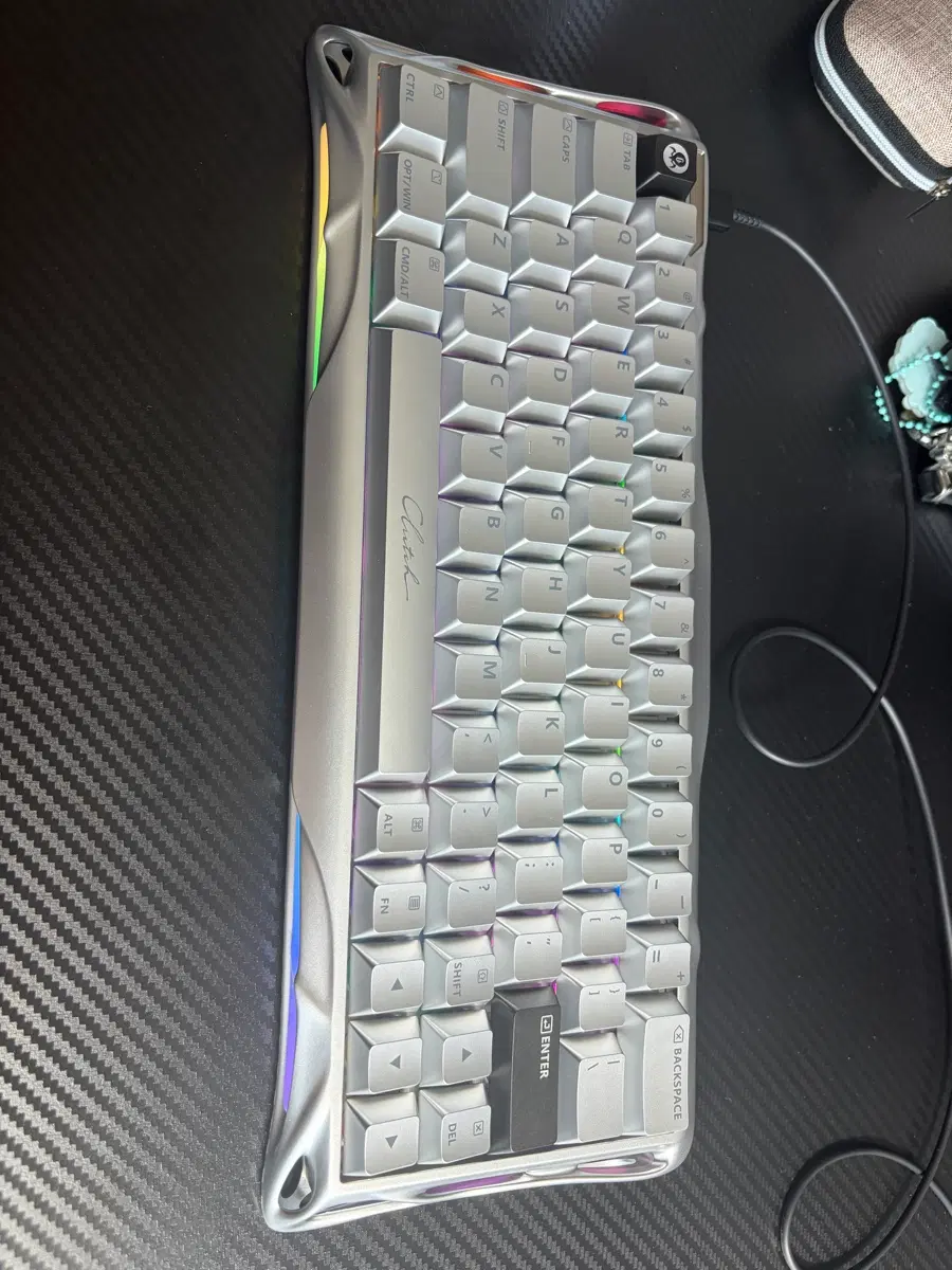 그라바스타 래피드트리거 자석축 키보드 60배열 V60 pro 크롬실버