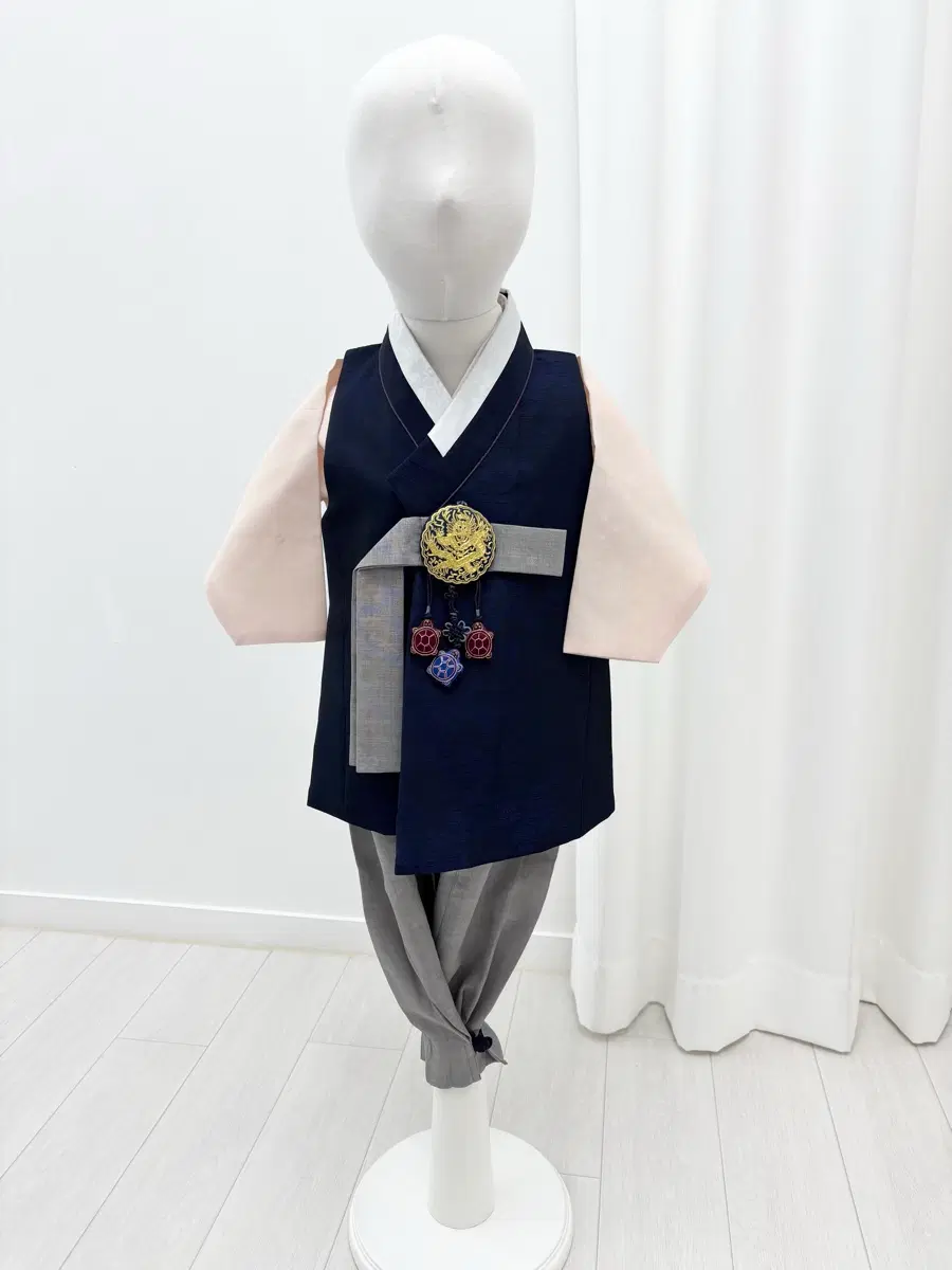 네이비 용금박 세트 돌한복 (새상품)