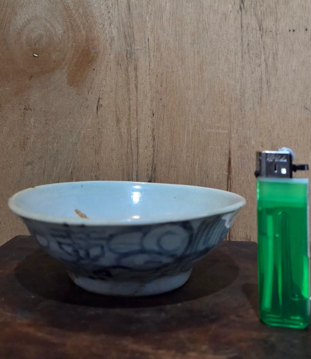 100년세월의 중국 청화백자 도자기 완