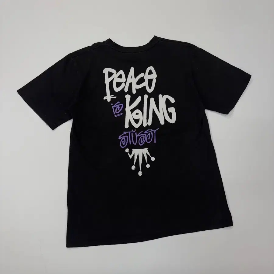 00s Stussy 스투시 피스 이즈 킹 프린팅 반팔