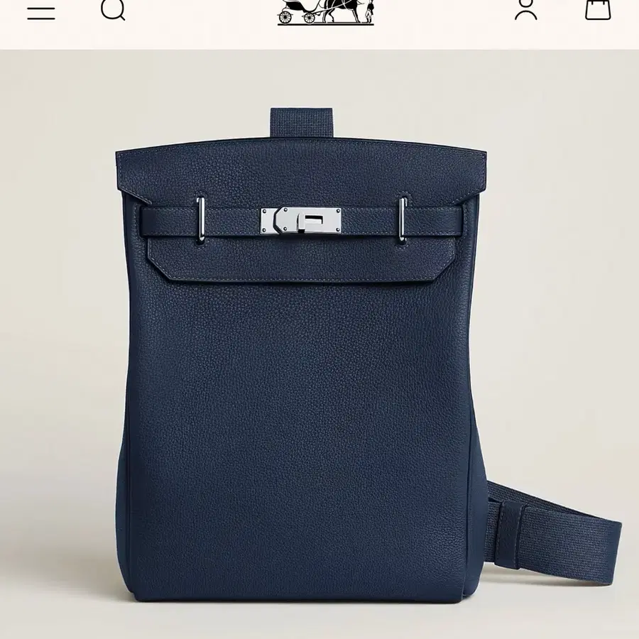 에르메스의 남성용 백팩인 핵아도 GM (Hac a Dos GM) BLEU ABYSSE
