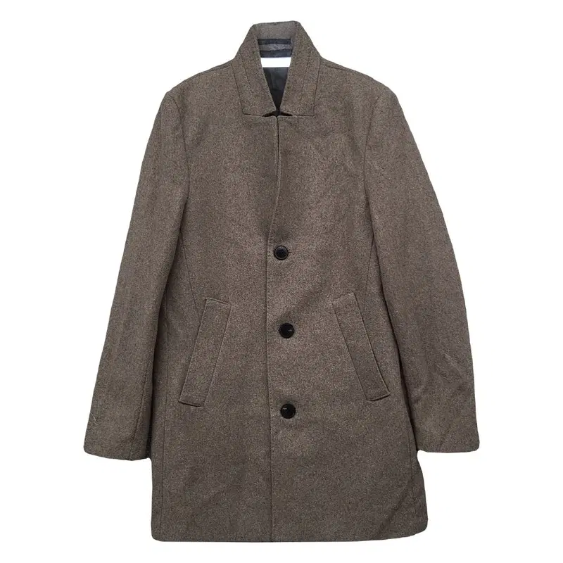 H&M 에이치엔앰 브라운 폴리에스터 싱글 테일러드 코트 44S