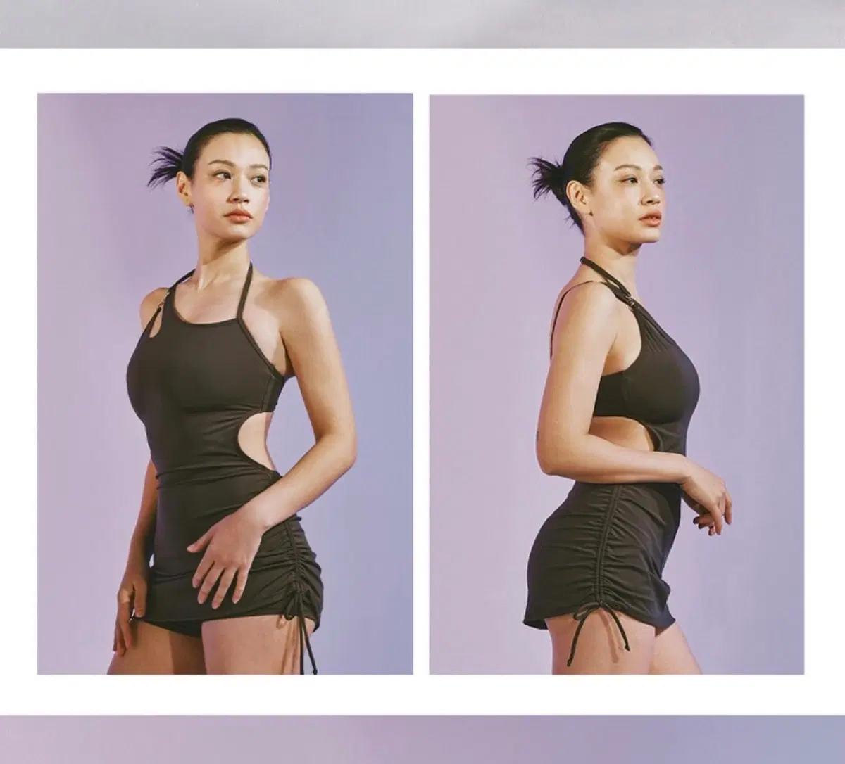 소냐레바이 수영복 컷 아웃 모노키니 브라운 스몰 S