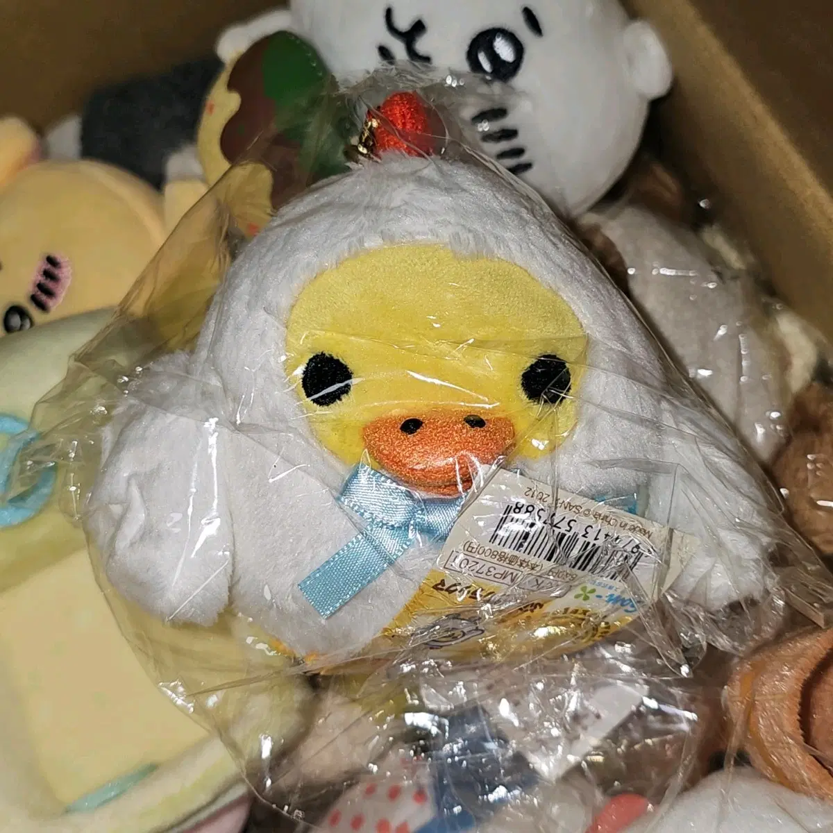 산엑스 키이로이토리 리락쿠마 노란새 돼병이 치킨 병아리 키체인 키링 스트랩 인형