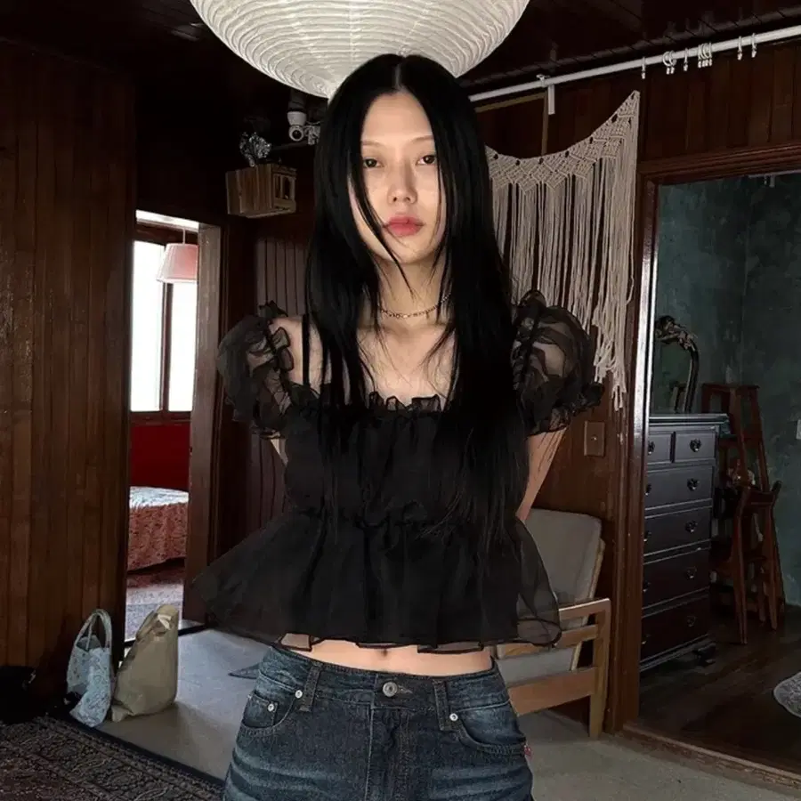 사토미라디오 퍼프 블라우스 Shah puff blouse 택포