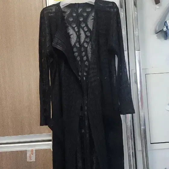 플리츠플리즈 시스루 롱가디건