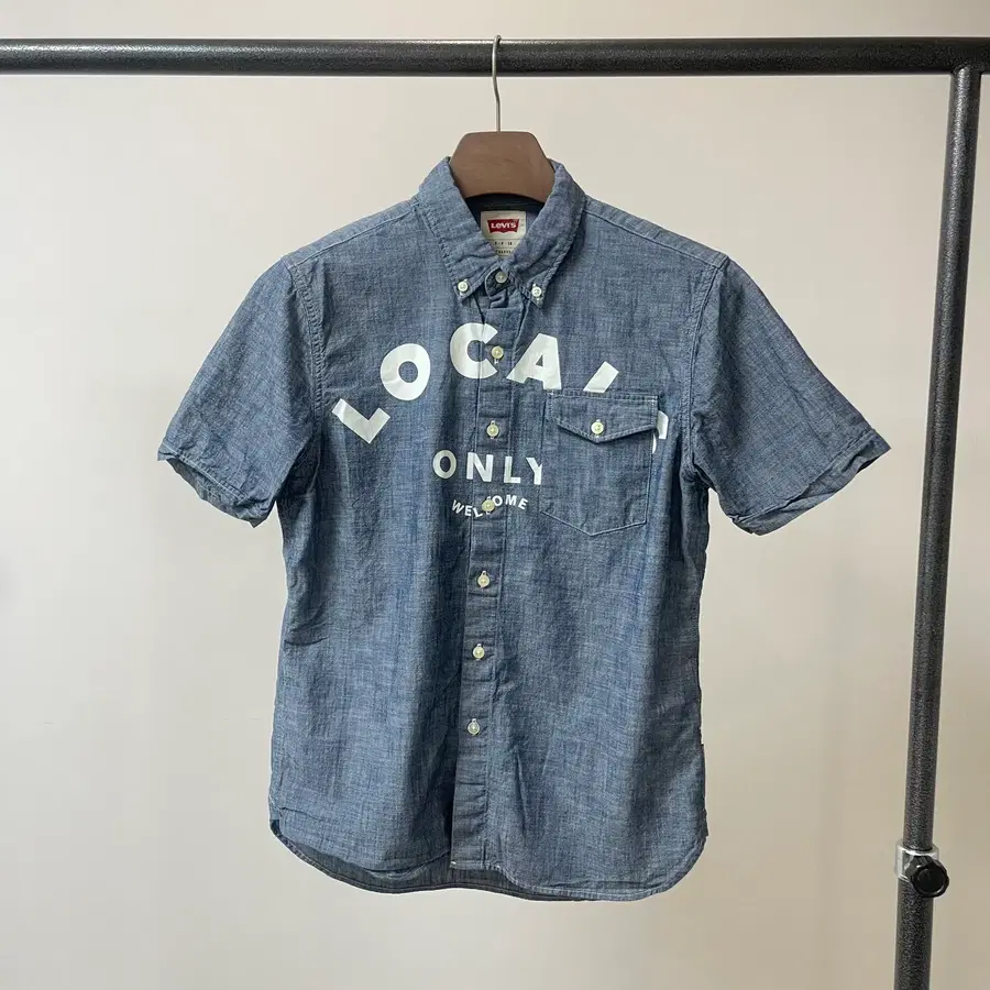 (S) levis locals only 리바이스 데님 반팔 셔츠