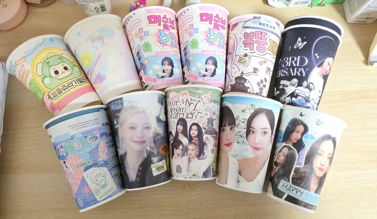 Gfriend Stayc birthday cafe paper cup for sale