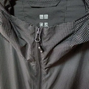 b*m님 UNIQLO 포켓터블 후드티 나일론 자켓 격자 무늬 수납