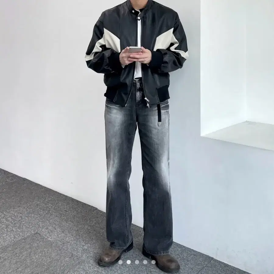 바이커자켓 오버핏 라이더자켓